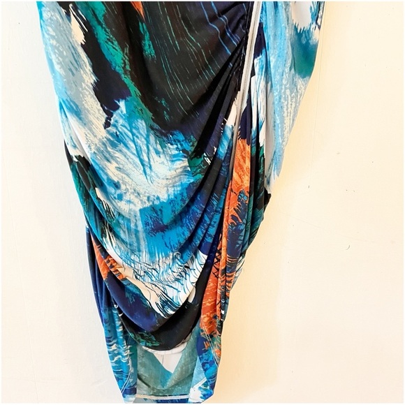 BCBGMaxazria Abstract Dell Zipper Fitted Dress Size Large - Picture 3 of 10